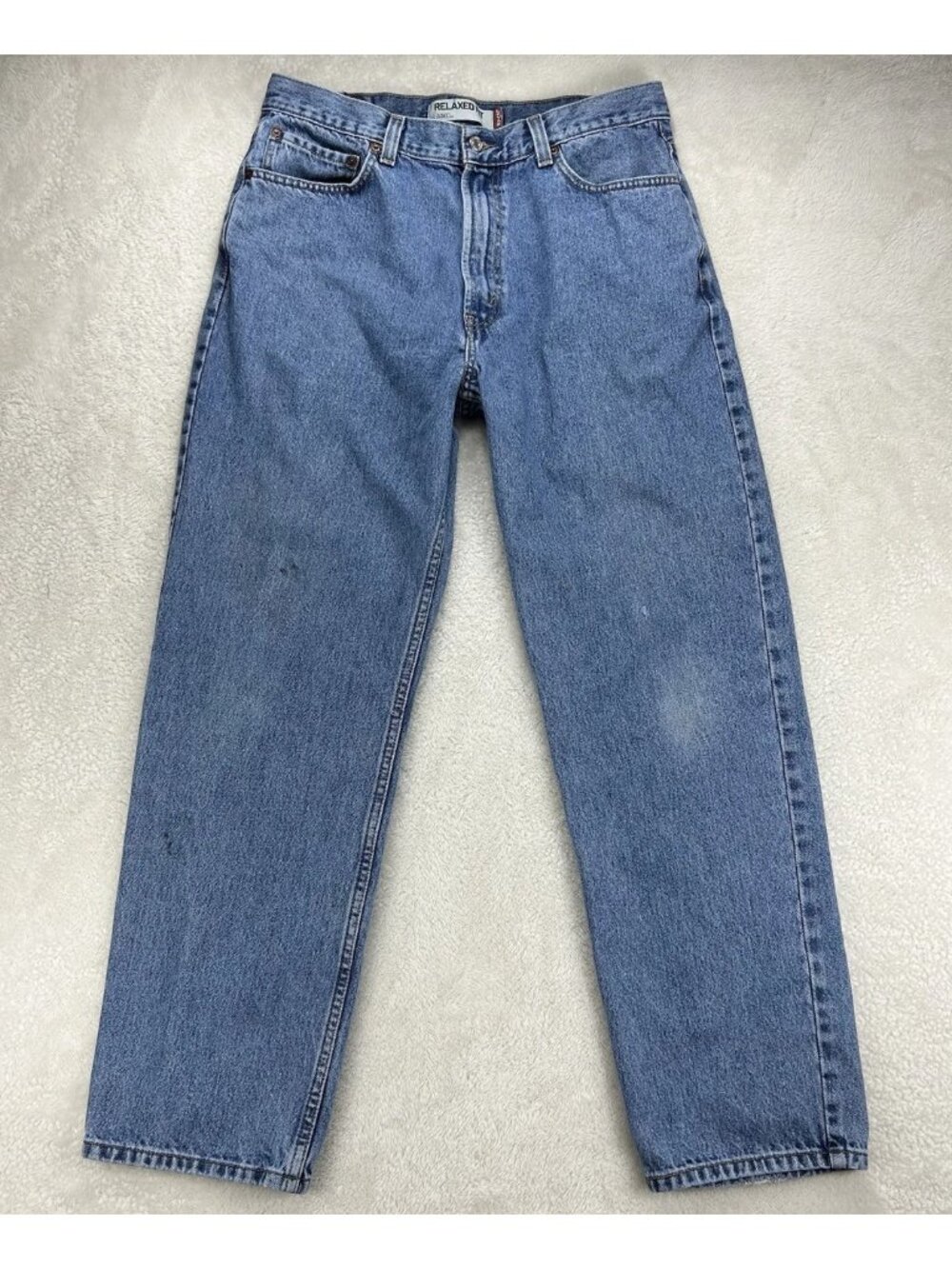 Levis Jeans Mens 34x32 Blue 550 Mid Rise Western Straight Work Tapered “Read”